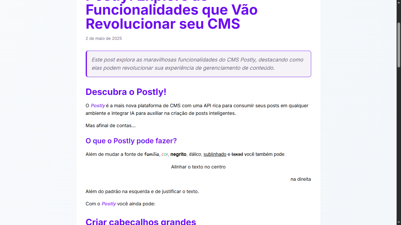 Publique em qualquer lugar